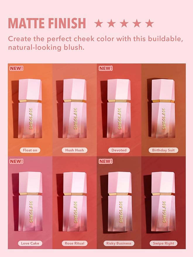 SHEGLAM Liquid Blush Makeup for Cheeks Matte Finish - Hush Hush-Velvo Beauty