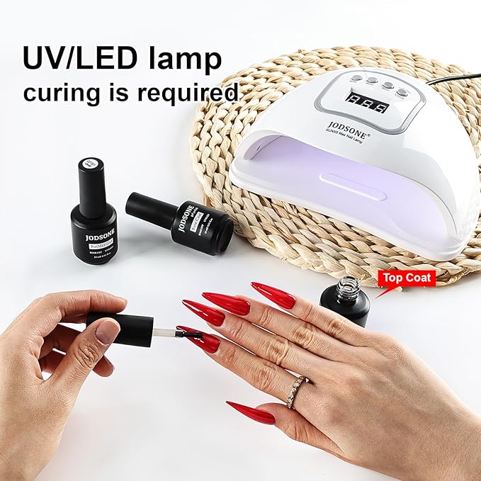 JODSONE 15ML Base Coat Top Coat and Builder Gel 3 PCS Gel Polish for Salon and Home Use-Velvo Beauty