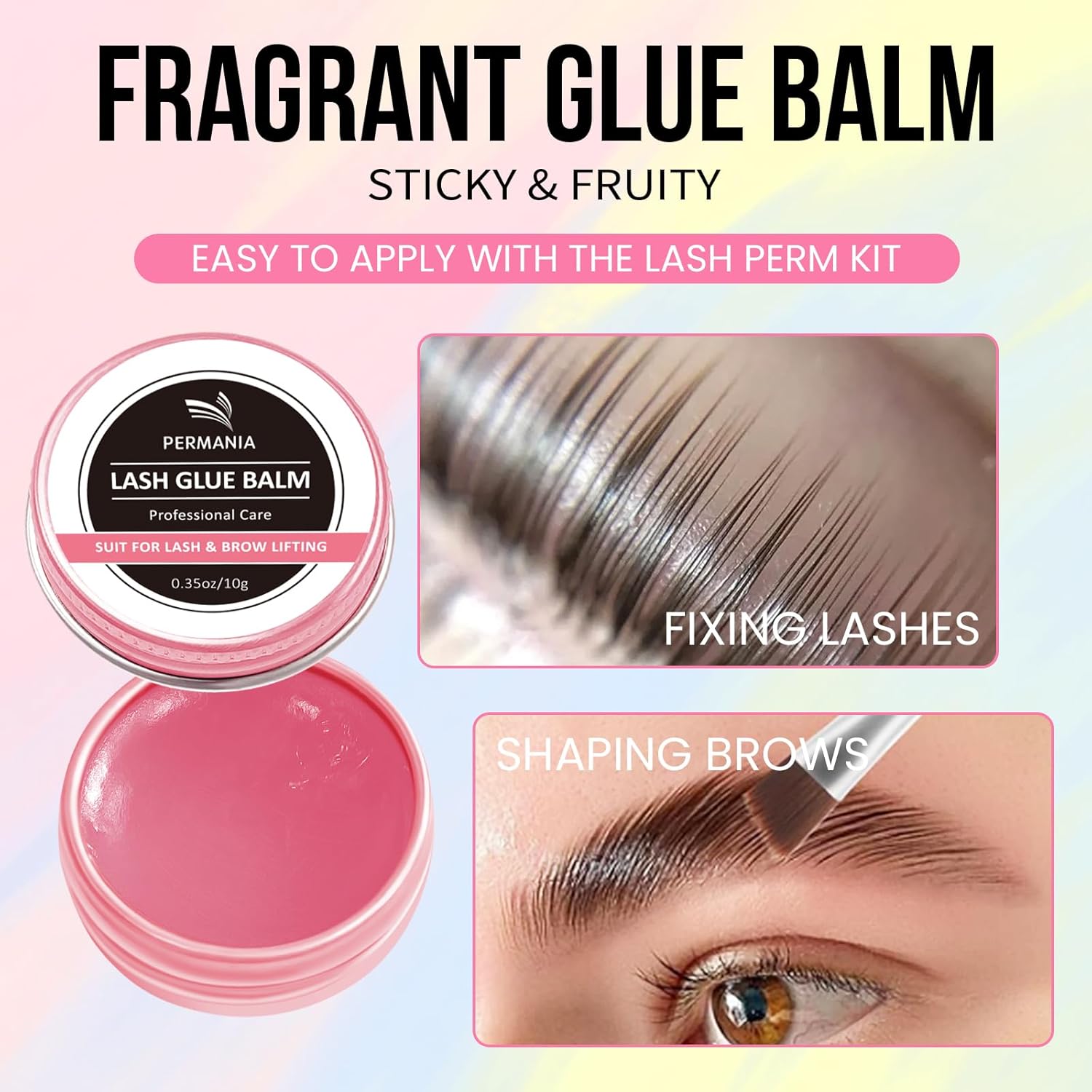 PERMANIA Korean Lash Lift Kit, Tube Design Easy to Apply Brow Lamination Kit for Natural Results Instant Lifting & Curling with Detailed Instruction-Velvo Beauty