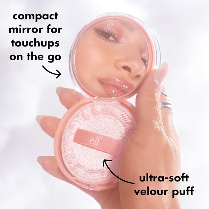 e.l.f. Halo Glow Powder Filter, Ultra-fine Finishing Powder, Smooths The Look of Pores & Fine Lines, Creates A Soft-Focus Glow, Vegan & Cruelty-Free, Fair Neutral Cool-Velvo Beauty