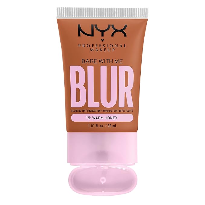 NYX PROFESSIONAL MAKEUP Bare With Me Blur Skin Tint Foundation Make Up with Matcha, Glycerin & Niacinamide - Warm Honey-Velvo Beauty