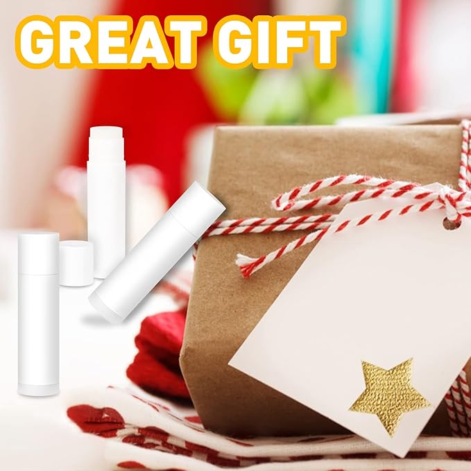 DMSKY 100 Pack Lip Balm Unlabeled, Natural Lip Balm Bulk Blank Tube, Lip Balm for Party Favors and Gift Basket Filling, Wedding or Baby Shower-5 Flavors-Velvo Beauty