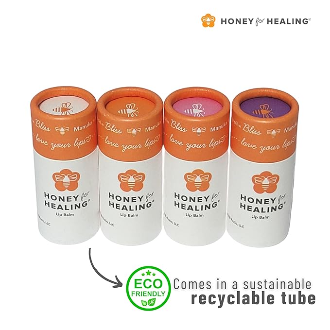 Lip Balm Moisturizer with Manuka Honey 15+ UMF, Coconut Oil, and Castor Oil For Chapped, Cracked, Dry Lips | Protects, Smoothes, and Nourishes your Lips | 0.25 oz / 7 gr. (Natural)-Velvo Beauty