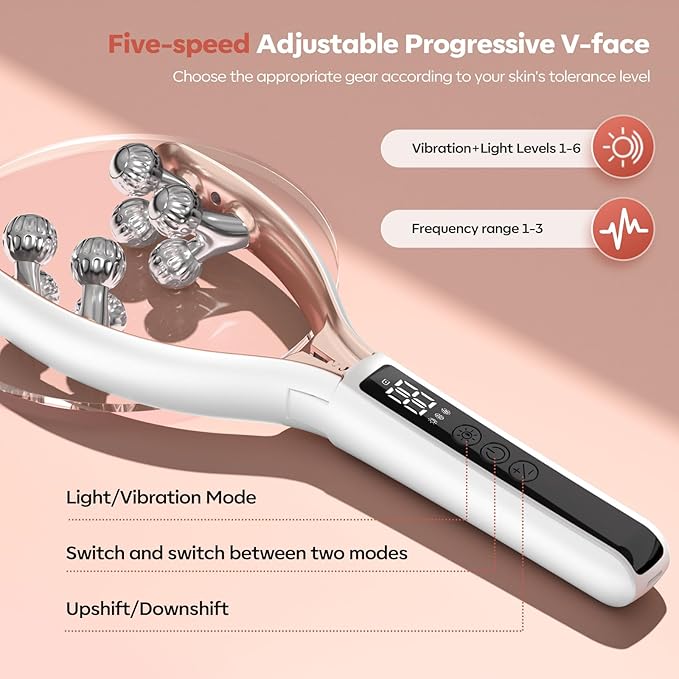 2025 New Microcurrent Facial Slimming Massager Red-Light-Therapy-for-Face and Neck,Vibrating Facial Massager with Thermals for Wrinkles, Double Chin,Firming and Lifting-Velvo Beauty