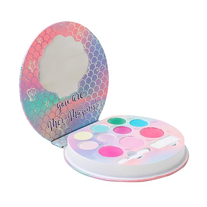 Lip Smacker Sparkle & Shine Eyeshadow Makeup Palette, Mermaid Palette Shimmer | Christmas Make Up Collection | Holiday Present | Gift for Girls-Velvo Beauty