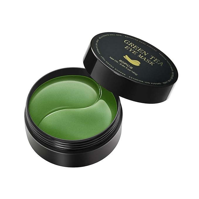 Under Eye Patches, Green Tea, 30 Pairs, Skin Treatment Masks for Dark Circles, Puffiness, Wrinkle, Hydrating Eye Mask, Anti-Ageing, Collagen, Plant Extract-Velvo Beauty