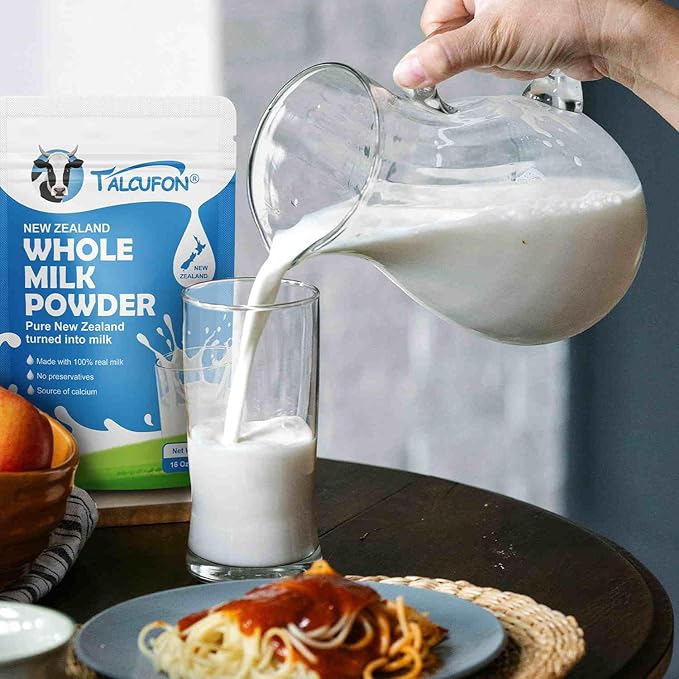 TALCUFON New Zealand Milk Powder Full Cream Instant Milk Powder Gluten Free, Non-GMO Shelf-Stable & Easy to Use 16 Oz-Velvo Beauty