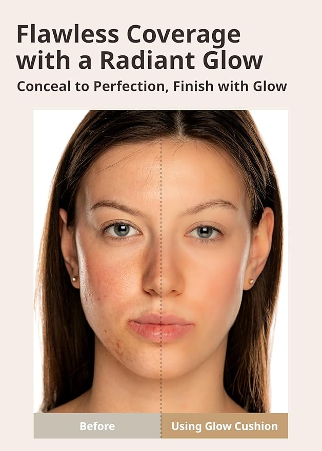 MISSHA Glow Cushion No.27 Honey Beige for Tanned Skin Radiant & Moisturizing Skin with Buildable Coverage-Velvo Beauty