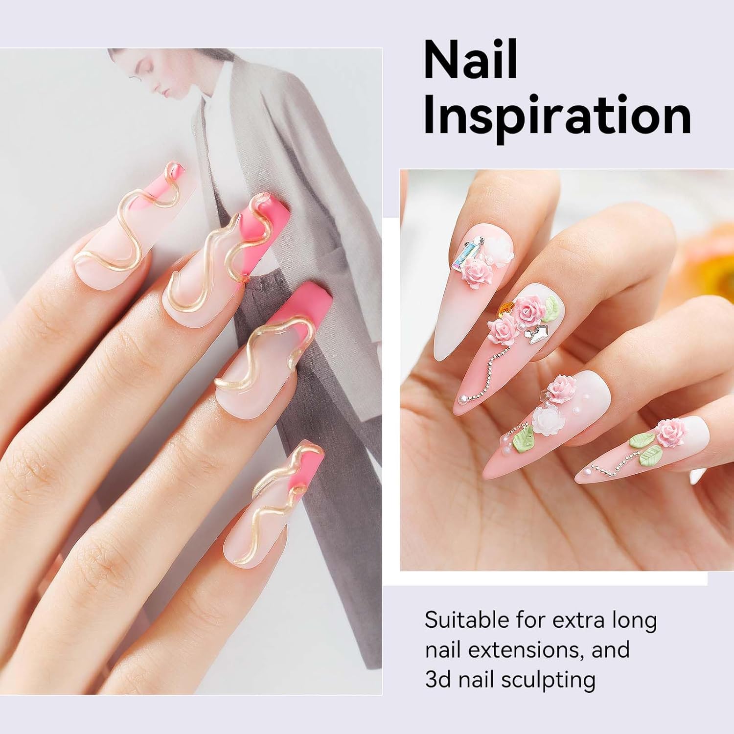 Solid Builder Gel For Nails, White 3D Nail Art Hard Gel For Nails 18g Non-Sticky Hand Molding Carving For Nail Sculpting Extension Salon DIY At Home-Velvo Beauty