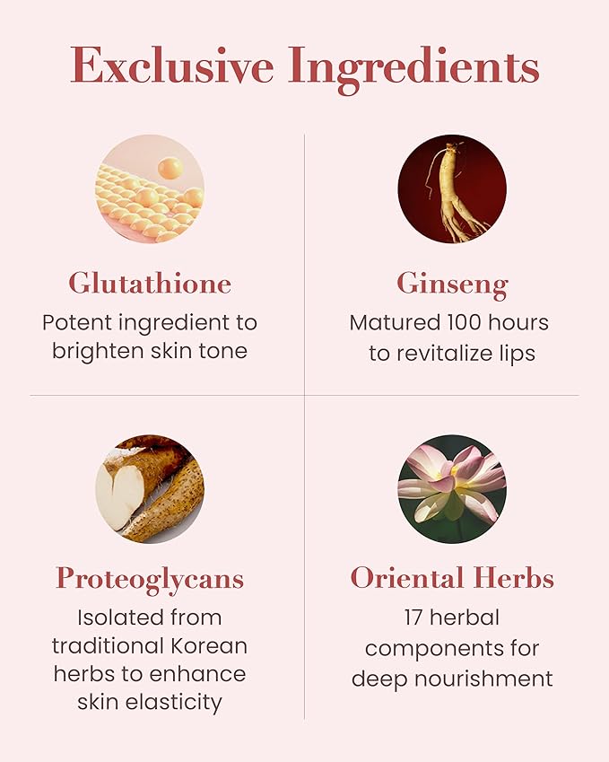 Sooryehan Tinted Lipcerin Lip Balm (0.5fl oz) - Age-Defying, Plumping, Hydrating, Nourishing Lip Care for Dry, Chapped Lips. Korean Skin Care. Peptides, Collagen, Shea Butter, Plant-Based Squalane.-Velvo Beauty