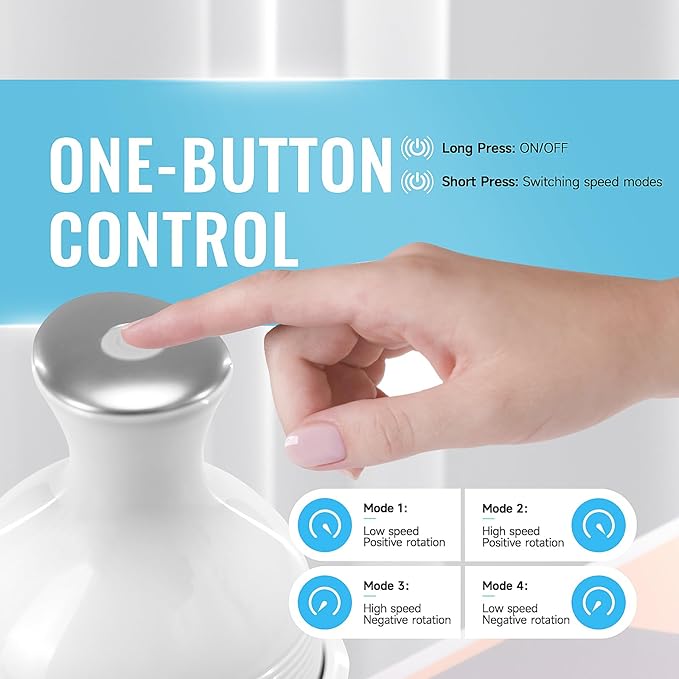 Electric Scalp Massager, Cordless Hair Scalp Massager Portable with 4 Vibration Comb for Hair Growth, Deep Cleansing and Stress Relaxation-Velvo Beauty