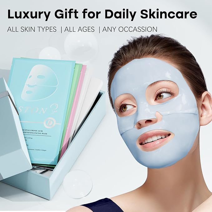 ISTON 4-in-1 Bio-Collagen Real Deep Mask Set -Plump Sagging Skin,Deep Hydration,Soothe & Repair,Nourish & Firm, Overnight Hydrogel Mask for All Skin Type-Velvo Beauty