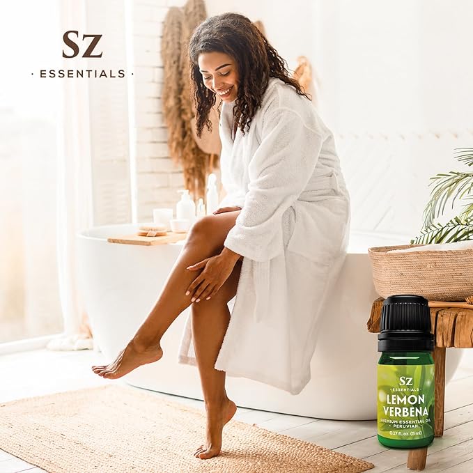 Lemon Verbena Essential Oil – 100% Pure & Natural, Grown in The High-Altitude Andes – Sweet, Citrusy, Uplifting Scent – Aromatherapy, Home Use – Therapeutic Grade & Vegan – 5 mL-Velvo Beauty