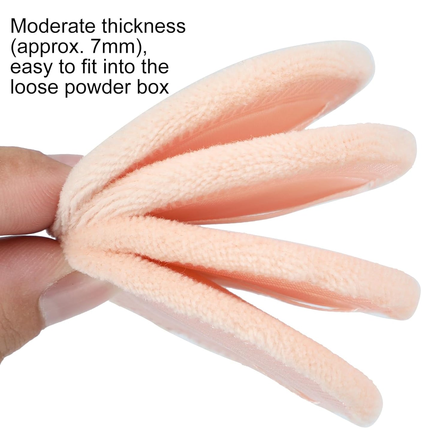 12 Pieces Powder Puffs Cotton Makeup Pads Soft Face Compact Puffs for Loose Setting Pressed Powder, 2.36 Inch (Beige)-Velvo Beauty