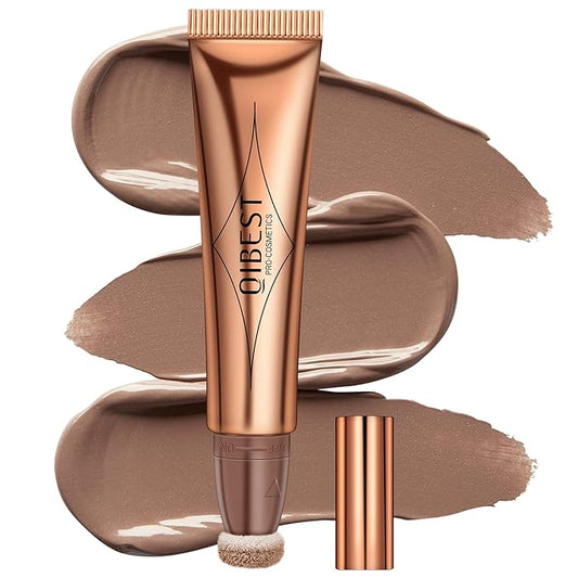 Mysense Liquid Contour Beauty Wand,Gel Cream Bronzer Stick,Blendable Matte Finish Shades Pencil,Long Lasting Smooth Moisturize Gliding Face Makeup,With A Sponge Tip,#01-Velvo Beauty