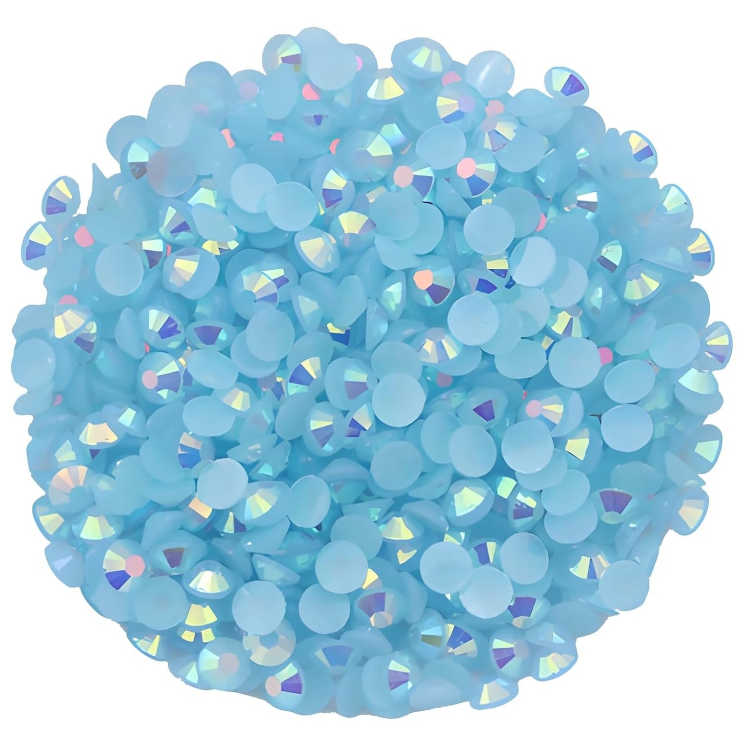 4500 Pcs SS12 3mm AB Flatback Rhinestones for Nails Art Crafts Glitter Round Shine Gems Crystals DIY Clothes Shoes （Light Blue AB）-Velvo Beauty