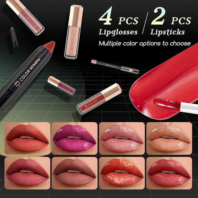 Color Nymph Beginner Makeup Kit for Teens, Train Case Girls Makeup Set with Eye Shadow, Lipstick, Blush, Brushes, Lipgloss, Mascara, Brow Wax and Mirror Green Full Starter Cosmetics Set-Velvo Beauty