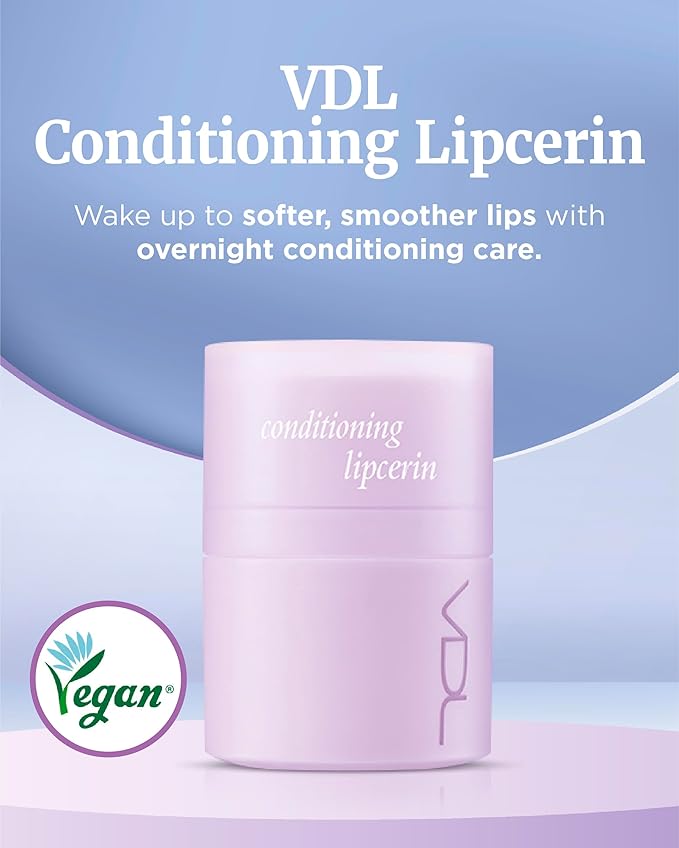 VDL Herbal Lipcerin (0.5fl oz) - Bergamot, Mallow Leaf, Sage. Long Term Moisturizing, Plumping, Conditioning Lip Gloss Balm. Korean Skin Care Sleeping Mask for Dry, Chapped Lips.-Velvo Beauty