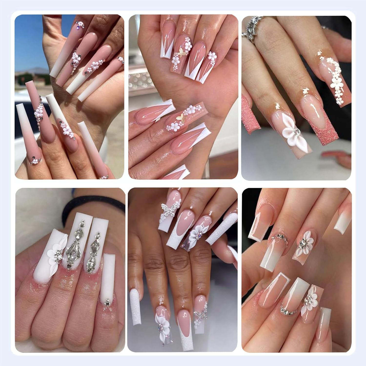 Nail Art Charms with Rhinestones Glue Gel White Flatback Pearls Luxurious Nail Charms Supplies Accessories Gold Steel Ball Nails Gems Jewelry Pearls for Women Nails Design-Velvo Beauty