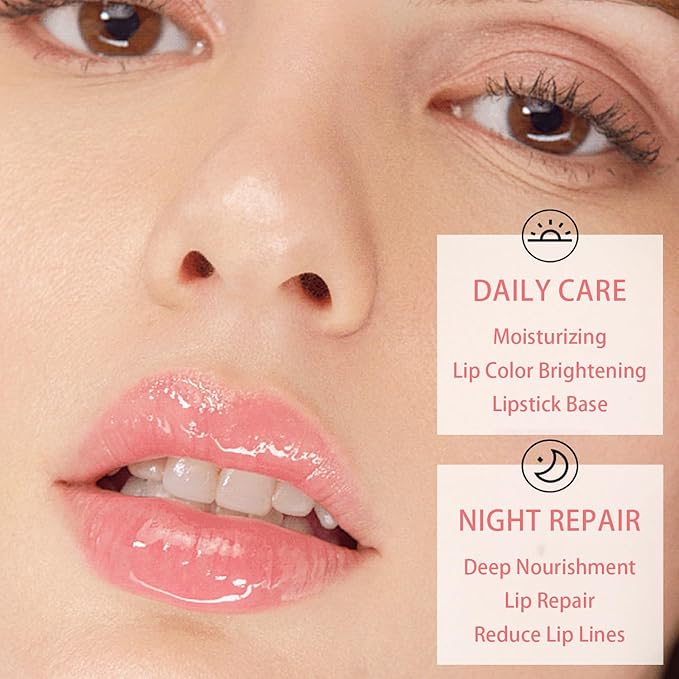 3 PCS Bee Lip Balm Honey Pot, Honey & Strawberry & Watermelon Lip Mask Overnight Propolis Moisturizing Lip Balm Hydrating Prevention Dry and Crack Lip Scrubs Exfoliator Lip Wrinkle Care (Set B)-Velvo Beauty