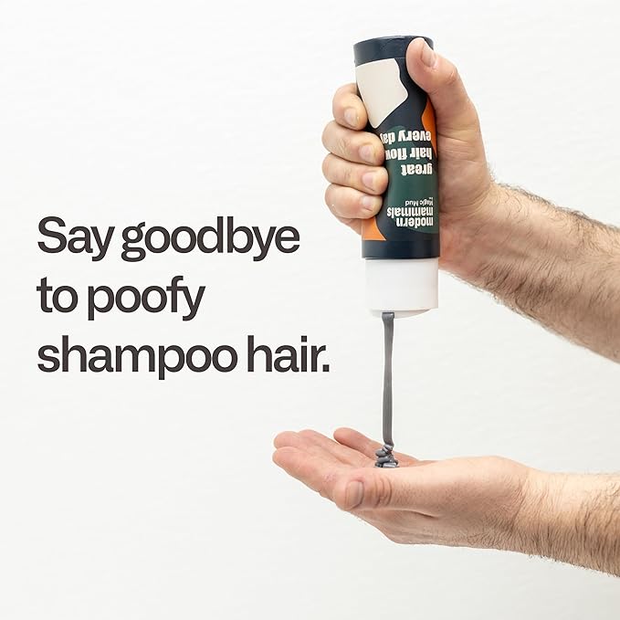 Modern Mammals Men's Shampoo Alternative I Sulfate Free CoWash I Enhances Natural Hair Volume I Lather Free, Cleansing, Hydrating, Replaces Conditioner, 2 in 1, I Barber Recommended, (8oz)-Velvo Beauty