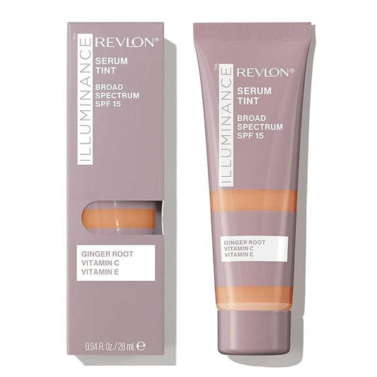 Revlon Illuminance Tinted Serum, Triple Hyaluronic Acid, Evens Out Skin Tone Over Time and Hydrates All Day, SPF 15, 409 Brulee, 0.94 fl oz.-Velvo Beauty