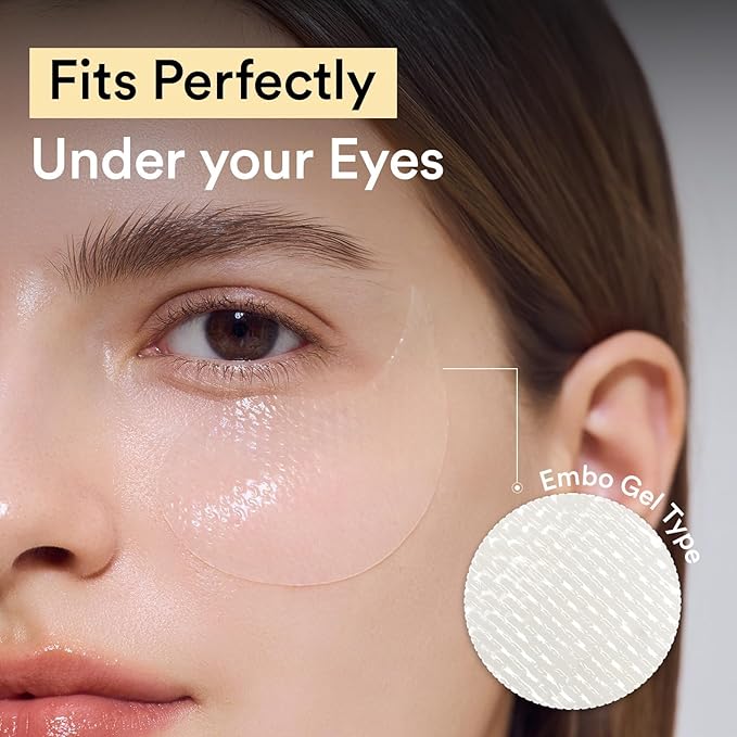 Abib Collagen Eye Patch Jericho Rose Jelly 60 Patches, Korean Under Eye Patches for Puffy Eyes and Dark Circles, Anti-Wrinkle, Collagen, Caffeine, Niacinamide, Ceramide, Antioxidant, Skin Care-Velvo Beauty