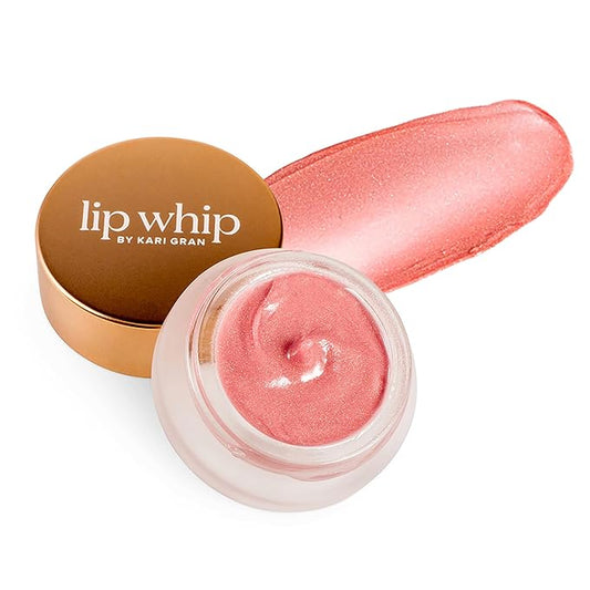 Kari Gran Lip Whip | Moisturizing Lip Balm with Organic Oils | Clear Glossy Sheen + Peppermint | Rich Buttery Texture, Hydrates & Protects | Non-GMO, Organic Ingredients, Made in USA (Rosie Gold)-Velvo Beauty