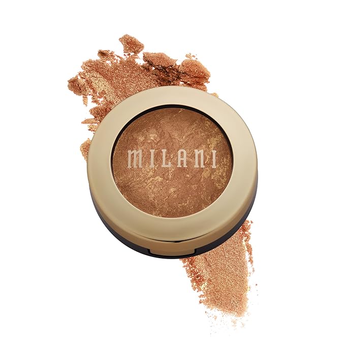 Milani Bronzer Powder - Baked Bronzer Made in Italy, Bronzing Shimmer Highlighter Makeup for Contour -Dolce-Velvo Beauty