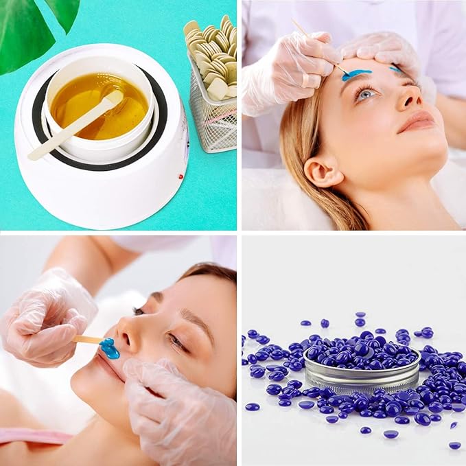 Mibly 250 Pcs Wooden Wax Sticks - Eyebrow, Lip, Nose Small Waxing Applicator Sticks for Hair Removal and Smooth Skin - Spa and Home Usage-Velvo Beauty