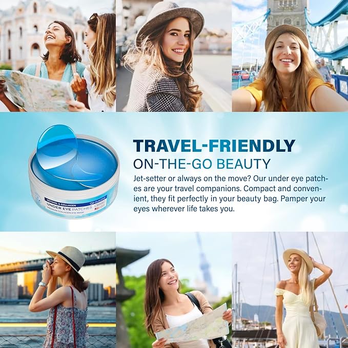 Under Eye Patches for Dark Circles: 60 Count Retinol Collagen Eye Gels Pads - Reduce Wrinkles, Puffy Eyes, Eye Bags - Skin Treatment Mask for Anti Aging & Face Moisturizer 1-Velvo Beauty