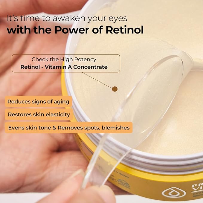 75% Sea Buckthorn with Retinol under Eye Hydrogel mask for Dark circles, Wrinkle and puffy eyes - PRO VITATINOL COMPLEX-Velvo Beauty