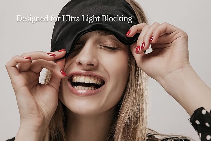 Premium Handcrafted 25 Momme Mulberry Silk Eye Mask for Sleeping (Silver Lining)-Velvo Beauty