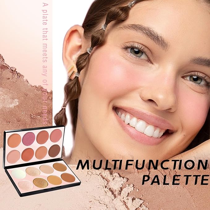16 Colors Blush Contour Highlighter Makeup Palette, All-in-One Shimmer Silky Matte Mineral Blush Powder Palette, Face Sculpting Bronzer Blusher Illuminator Palette for a Natural Glowing-Velvo Beauty