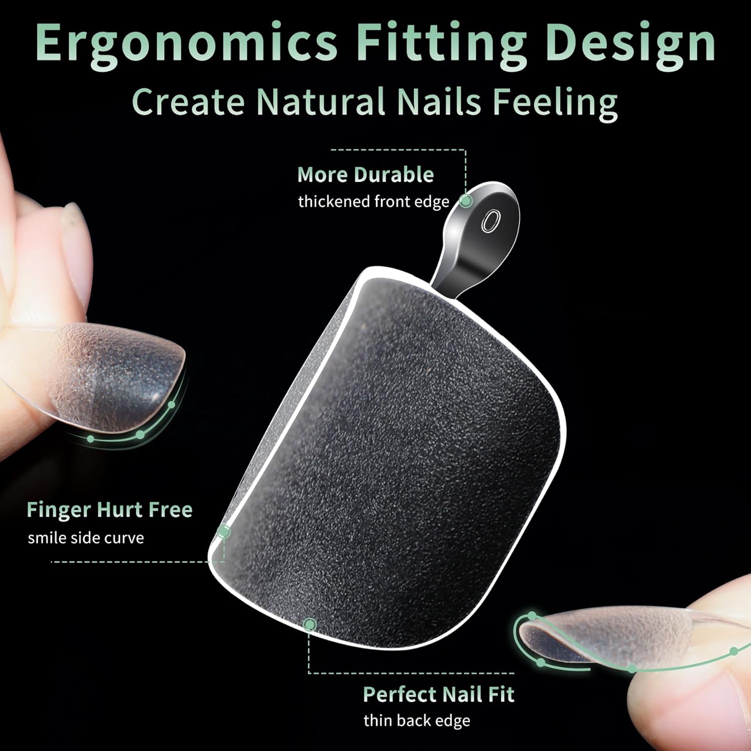 Toe Nail Tips, 216pcs Acrylic Fake Nails Gel Nail Tips Soft, Full Cover Pre-Shaped Matte Clear Press on Nails for Extension, Diy at Home Manicure 12 Sizes-Velvo Beauty