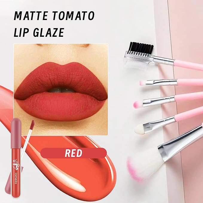 Makeup Set Kit for Women Girls Teens, Makeup Present Set, Includes 9 Color Eyeshadow, Counter Stick, Foundation, Eyebrow Pencil, Eyeliner, Mascara, Lip Gloss, 5Pcs Brushes, Sponge-Velvo Beauty