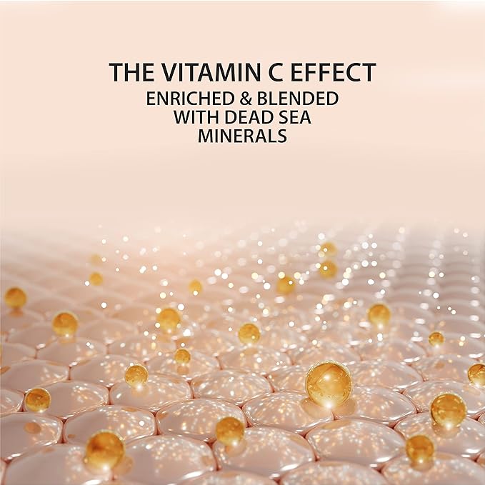 Dead Sea Collection Facial Vitamin C Kit - Day Cream (1.69fl.oz/50ml jar) & Facial Serum (1.69fl.oz/50ml bottle) - Pure Dead Sea Minerals - Anti-Wrinkle Hydration Smooth and Moisturized Skin-Velvo Beauty