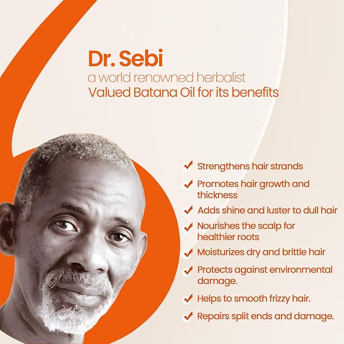 Batana Oil-Hair Growth Oil-4 Fl Oz-Glass Bottle-Cold Pressed-100% Raw-Dr Sebi Recommended-Essential Nutrients-For Women & Men-Velvo Beauty