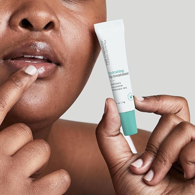 Urban Skin Rx® Pro Strength Hydrating Collagen & Peptides Daily Lip Treatment, Non-Sticky, Clear, Ultra-Moisturizing Balm, Smooths, Softens & Plumps for a Healthier & More Youthful Appearance, 0.25g-Velvo Beauty