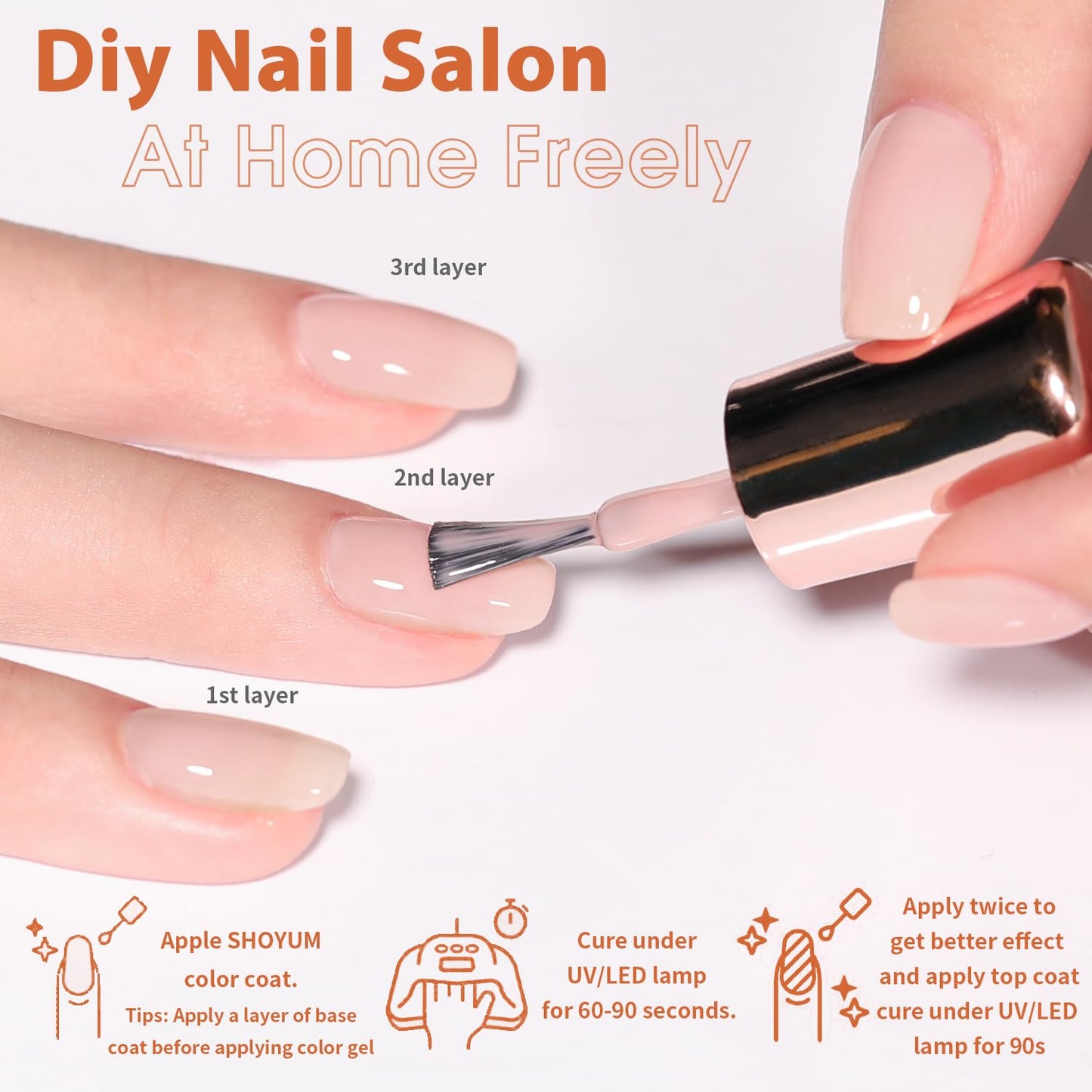 Jelly Nude Gel Nail Polish Set 10Pcs Neutral Skin Color Rose Maple Red Shimmer Gel Polish Kit Semi-Transparent Nail Polish Fall Nail Gel UV LED Soak Off Home DIY 7ml-Velvo Beauty