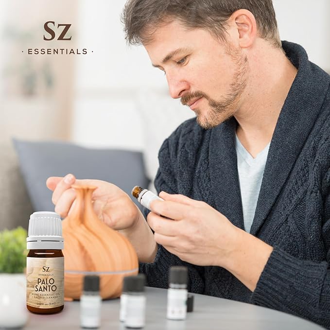 Palo Santo Essential Oil – 100% Pure – Ethically Sourced from Peru – Sacred Oil for Ritual Use, Spiritual Cleansing & Energy Clearing – Bursera graveolens – Vegan – 0.17 fl oz (5mL)-Velvo Beauty