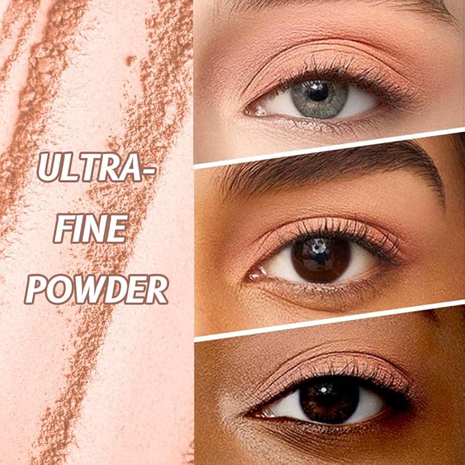 Single Mini Pressed Eyeshadow Makeup Palette, Nude Skin Color Sparkle Shimmer Glitter Monochrome Cream Eye shadows Palette Brightener Makeup for Older Women, Pigmented Waterproof 02#-Velvo Beauty