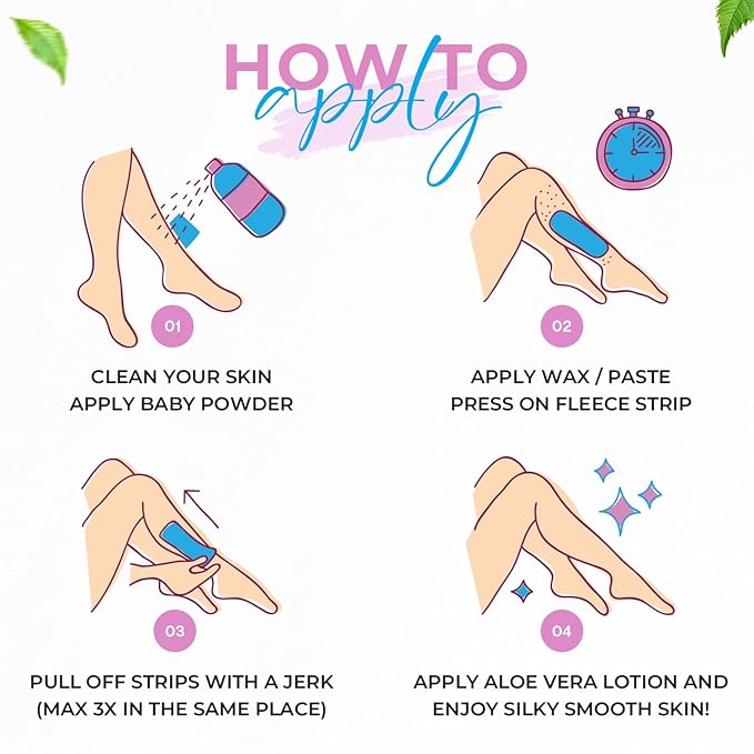 Non Woven Body and Facial Wax Strips Multi Size Pack (100)-Velvo Beauty