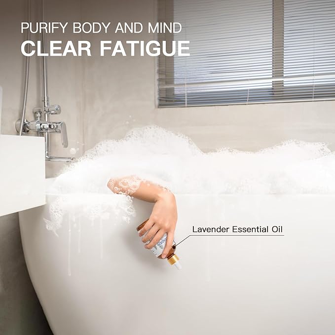 HIQILI Lavender Essential Oil for Diffusers, Aromatherapy, Natural Relaxation, Stress Relief & Sleep Aid, Therapeutic Grade 1 Fl Oz-Velvo Beauty