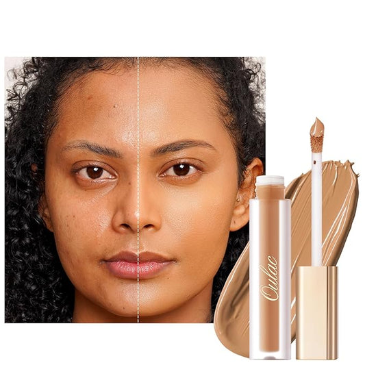 Oulac Concealer Full Coverage, Concealer Stick for Dark Circles, Hydrating Concealer Infused with Hyaluronic Acid, Lightweight, Long Lasting, Vegan Concealer 3.8ml, Shade: W6 Honey-Velvo Beauty