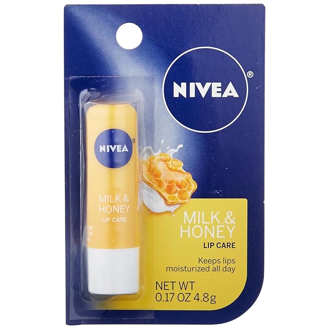 NIVEA A Kiss of Milk & Honey Natural Defense & Soothing Lip Care 0.17 oz (Pack of 7)-Velvo Beauty