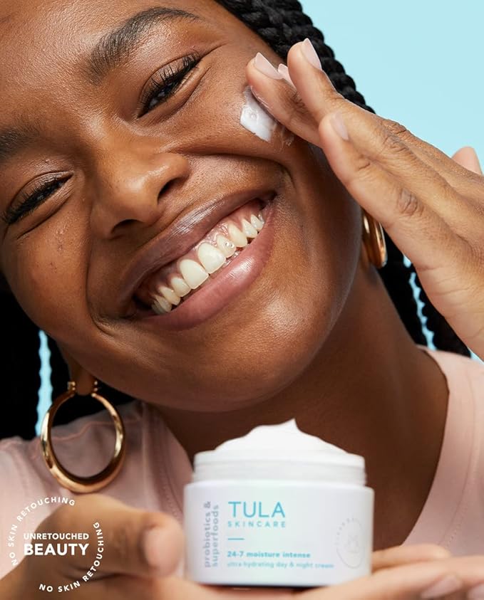 TULA Skin Care 24-7 Moisture Intense Ultra Hydrating Day & Night Cream - Ultra Nourishing Moisturizer for Face. Soothe Skin, Maintain Skin Balance & Improve Skin Smoothness, 1.5 oz.-Velvo Beauty