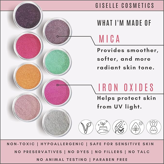 Loose Mineral Eyeshadow and Contouring Palette - Lolly Pop Candy 8 Shade Set-Velvo Beauty