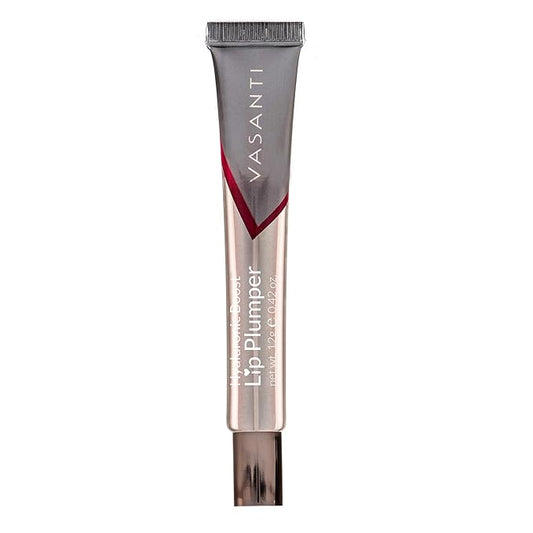 VASANTI Lip Plumper Hyaluronic Boost - Natural Lip Enhancer, Volumizes and Softens Lips - Glossy, Non-sticky, Longwear Lip Gloss Care Treatment - Paraben-Free, Natural, Vegan, Cruelty-Free-Velvo Beauty