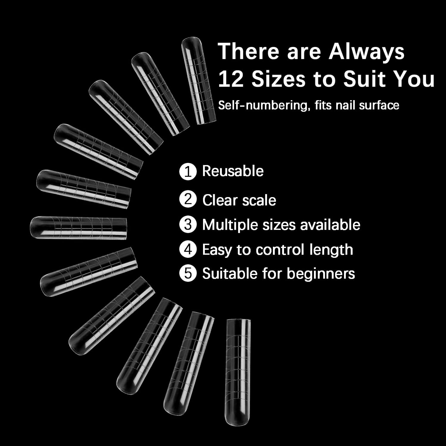 120 Pcs Poly Extension Gel Dual Nail Forms - Long U-Shaped Thickened Coffin Nail Molds for Gel Manicure & Salon DIY at Home-Velvo Beauty